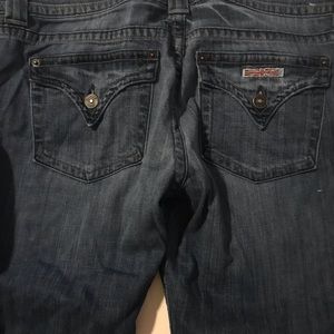 Hudson boot cut jeans.